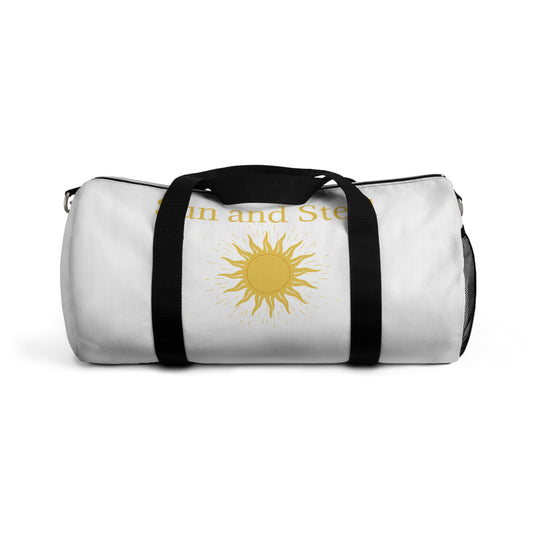 Sun and Steel Duffel Bag — Athletic Travel Gym Bag with Sun Emblem
