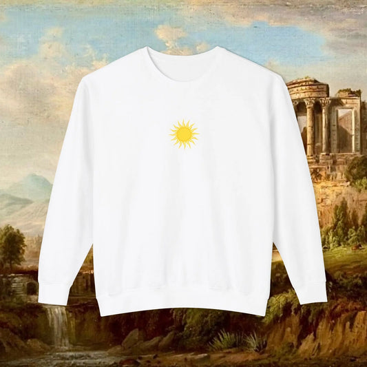 Sunrise pillars of Hercules crew neck Printify