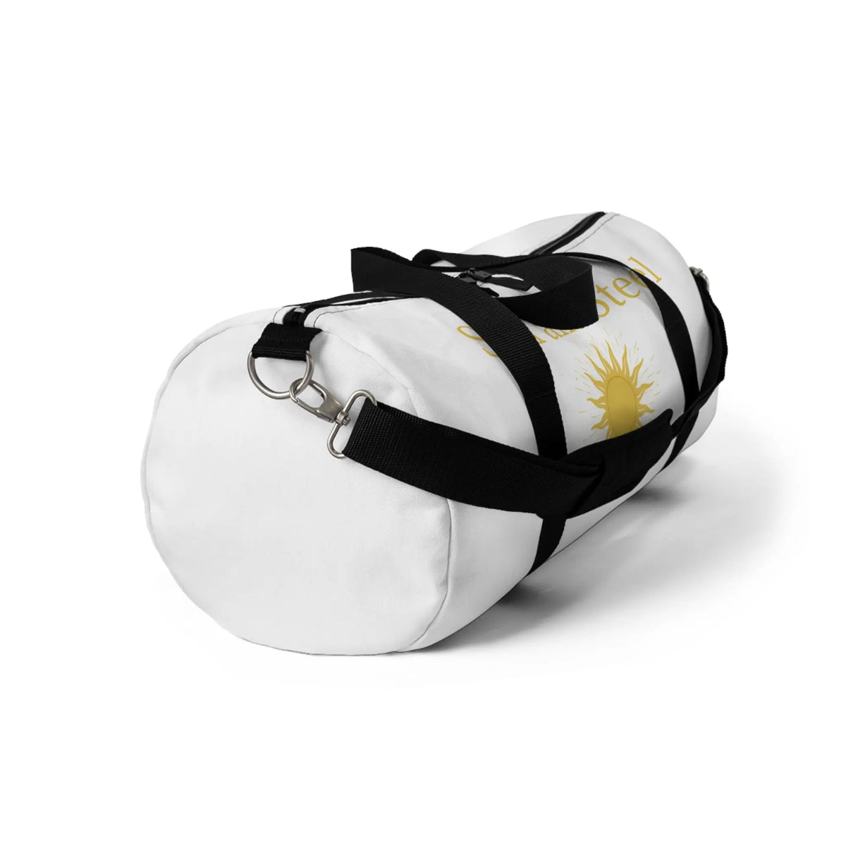 Sun and Steel Duffel Bag — Athletic Travel Gym Bag with Sun Emblem Printify
